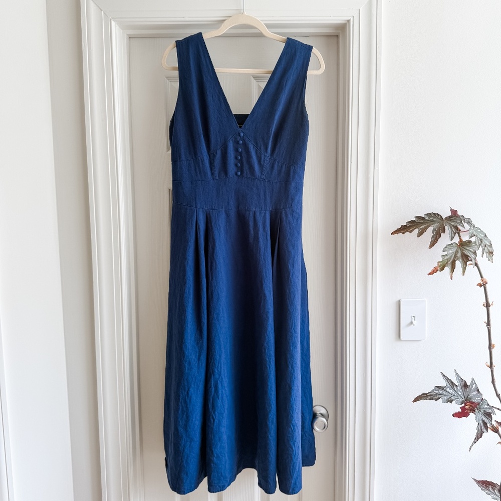 Banana Republic Linen Blend Blue Laguna Maxi dress - Picture 4 of 8